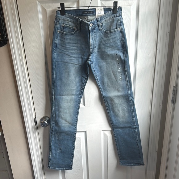 Lucky Brand Denim - Lucky Brand Blue Straight Leg Jeans with Distressed Look